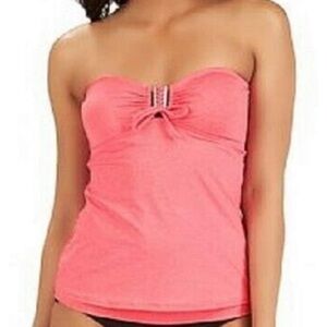Captiva Suncatcher Bandeau Tankini Swimsuit M